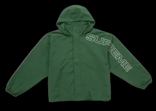 Supreme Spellout Embroidered Track Jacket (FW24) Dark Green