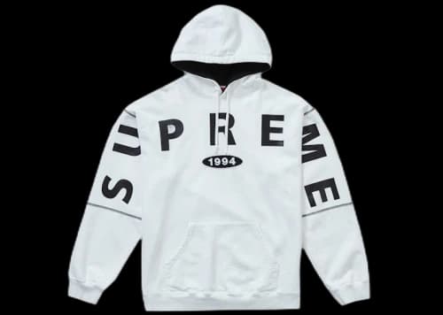 Supreme Spread Logo Hooded Sweatshirt White