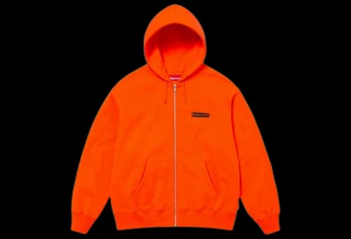 Supreme Spread Zip Up Hooded Sweatshirt Bright Orange (SS24)