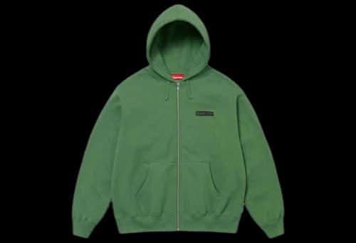 Supreme Spread Zip Up Hooded Sweatshirt Dusty Green (SS24)