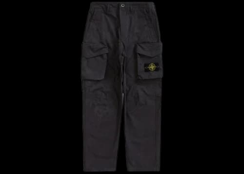 Supreme Stone Island Reactive Ice Camo Ripstop Cargo Pant Black