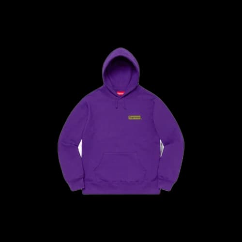 Supreme Stop Crying Hooded Sweatshirt Purple (FW19)