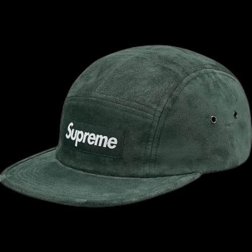 Supreme Suede Camp Cap (SS18) Dark Green