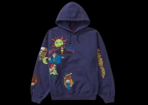 Supreme Sunrise Hooded Sweatshirt Washed Navy