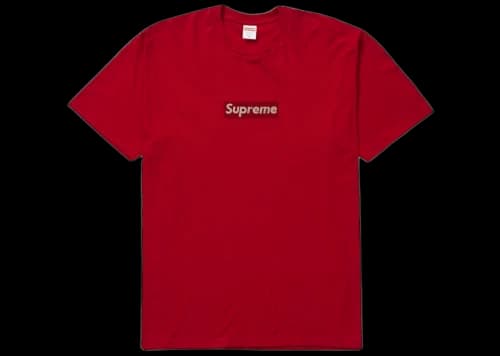 Supreme Swarovski Box Logo Tee Red