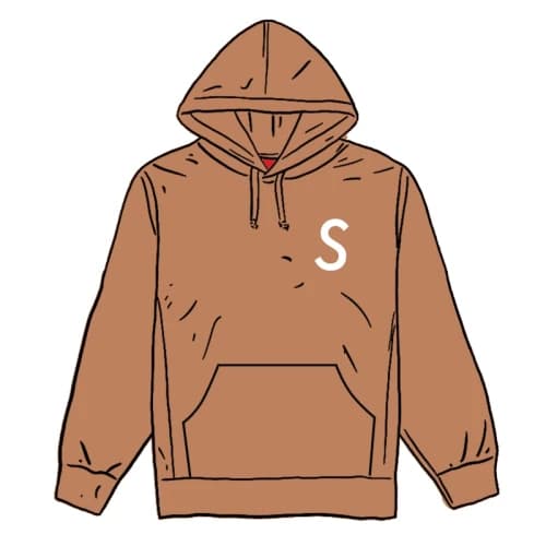 Supreme Swarovski S Logo Hooded Sweatshirt Brown