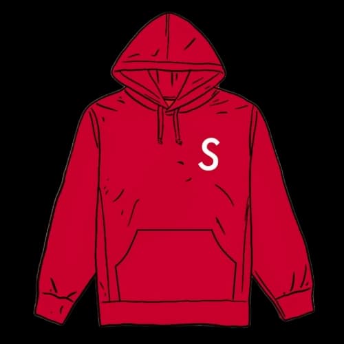 Supreme Swarovski S Logo Hooded Sweatshirt Red