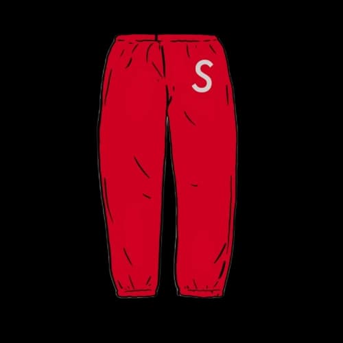 Supreme Swarovski S Logo Sweatpant Red