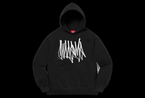 Supreme Tag Hooded Sweatshirt Black (FW22)