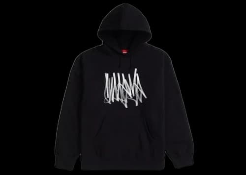 Supreme Tag Hooded Sweatshirt Black