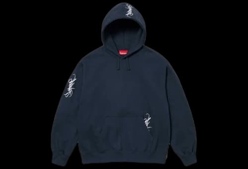 Supreme Tag Hooded Sweatshirt Navy (SS24)