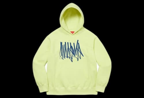 Supreme Tag Hooded Sweatshirt Pale Lime (FW22)