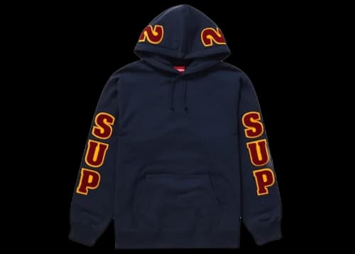 Supreme Team Chenille Hooded Sweatshirt Navy