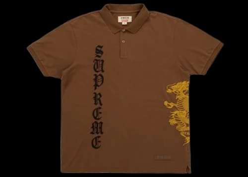 Supreme The Great China Wall Dragon Polo Brown