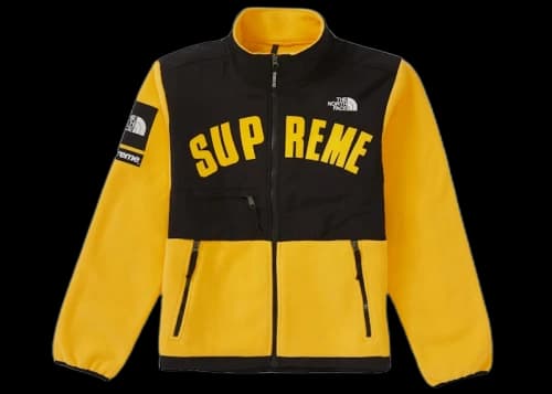 Supreme The North Face Arc Logo Denali Fleece Jacket Yellow