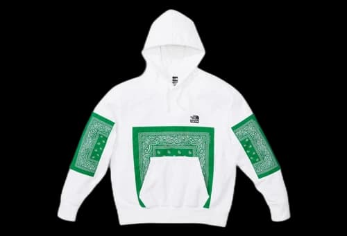 Supreme The North Face® Bandana Hooded Sweatshirt White (SS22)