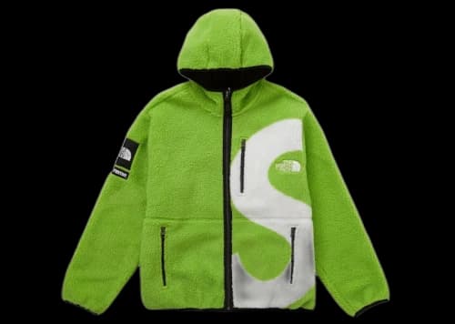 Supreme The North Face S Logo Fleece Jacket Lime