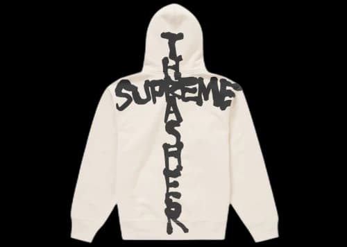 Supreme Thrasher Zip Up Hooded Sweatshirt Stone