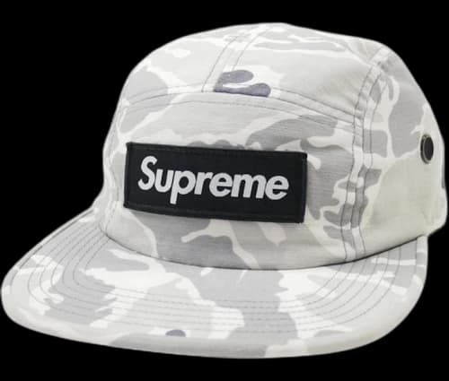 Supreme Tiger Camo Camp Cap White Camo