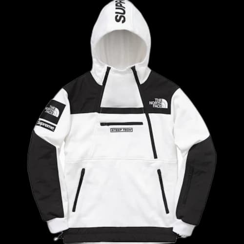 Supreme The North Face Steep Tech Hooded Sweatshirt White