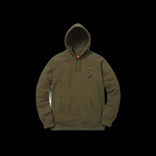Supreme Tonal S Logo Hoodie Dark Olive (FW17)