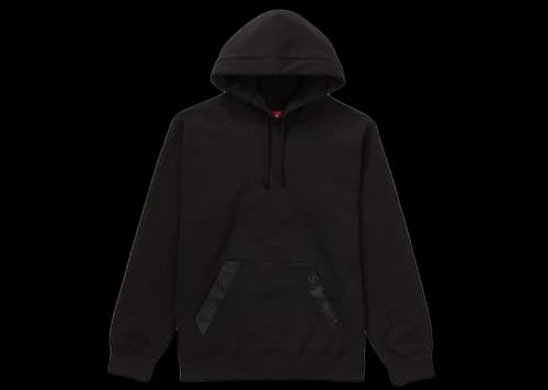 Supreme Tonal Webbing Hooded Sweatshirt Black