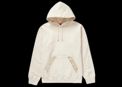 Supreme Tonal Webbing Hooded Sweatshirt Natural