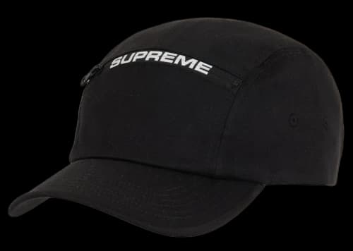 Supreme Top Zip Camp Cap Black