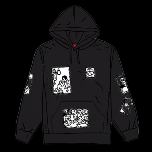 Supreme Toshio Saeki Hooded Sweatshirt Black