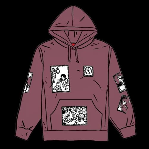 Supreme Toshio Saeki Hooded Sweatshirt Light Purple