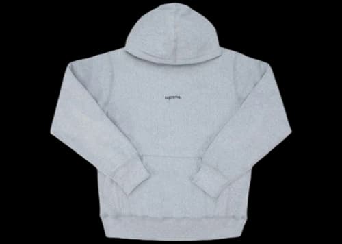 Supreme Trademark Hooded Sweatshirt Heather Grey