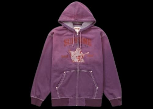 Supreme True Religion Zip Up Hooded Sweatshirt Purple