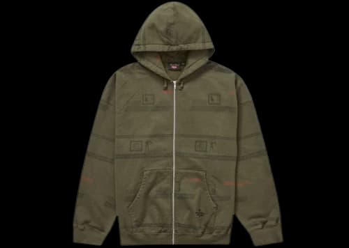 Supreme UNDERCOVER Zip Up Hooded Sweatshirt Dark Olive