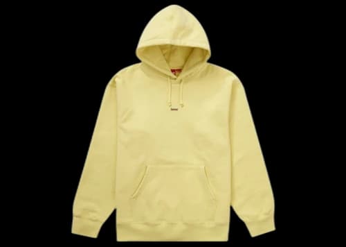 Supreme Underline Hooded Sweatshirt Pale Yellow
