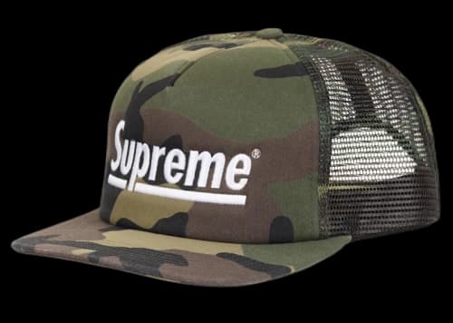 Supreme Underline Mesh Back 5-Panel Woodland Camo