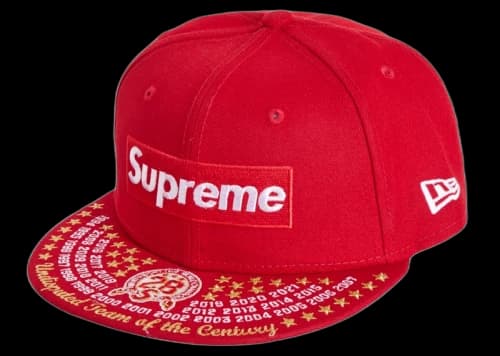 Supreme Undisputed Box Logo New Era Fitted Hat Red