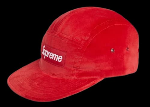 Supreme Velvet Camp Cap Red