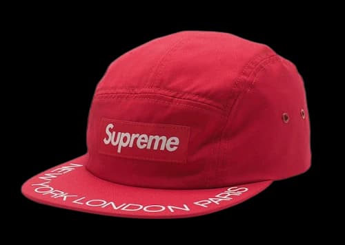 Supreme Visor Print Camp Cap Red