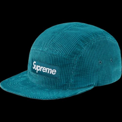 Supreme Waffle Corduroy Camp Cap Teal
