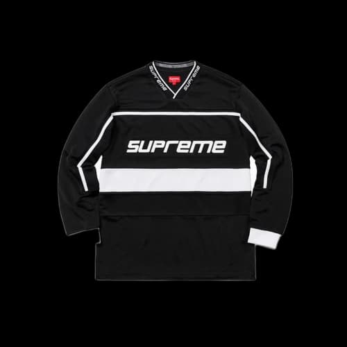 Supreme Warm Up Hockey Jersey Shirt Black (FW18)