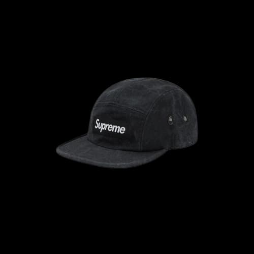 Supreme Washed Canvas Camp Cap Black (FW19)