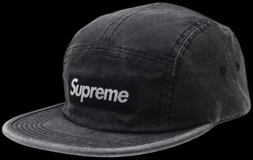 Supreme Washed Canvas Camp Cap Black