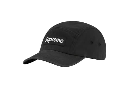 Supreme Washed Chino Twill Camp Cap Black (SS23)