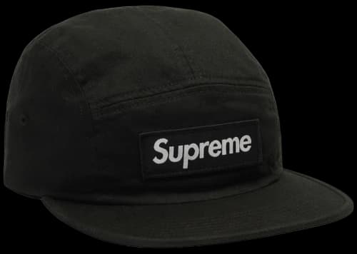 Supreme Washed Chino Twill Camp Cap (FW18) Black