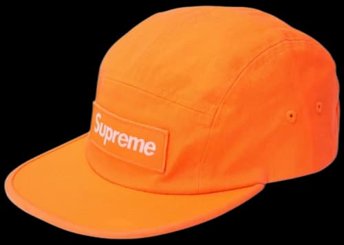 Supreme Washed Chino Twill Camp Cap (FW18) Neon Orange