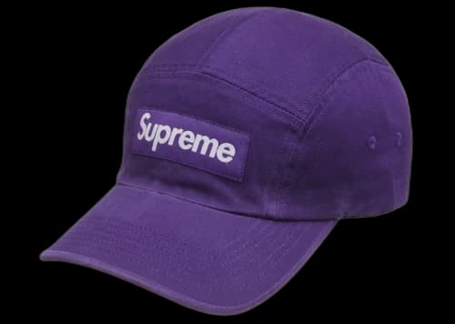 Supreme Washed Chino Twill Camp Cap (FW21) Dark Purple