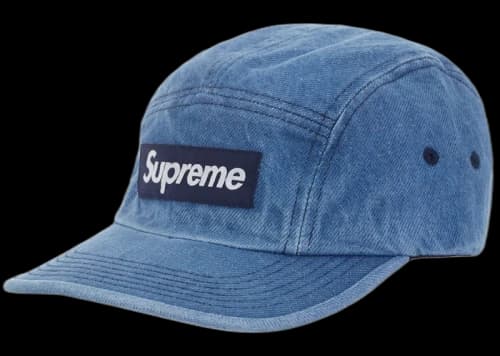 Supreme Washed Chino Twill Camp Cap (FW23) Denim