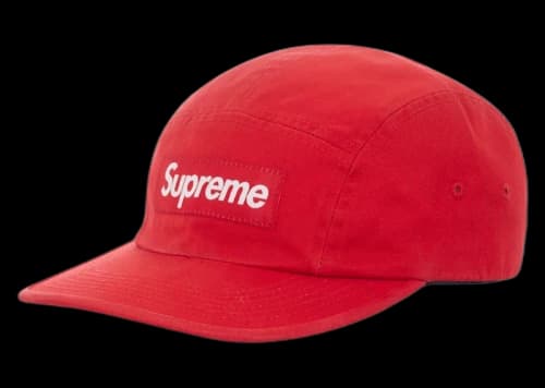 Supreme Washed Chino Twill Camp Cap (FW23) Red