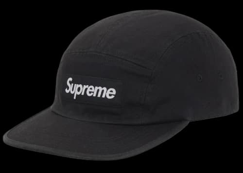 Supreme Washed Chino Twill Camp Cap (FW25) Black