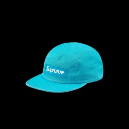 Supreme Washed Chino Twill Camp Cap Neon Blue (FW18)